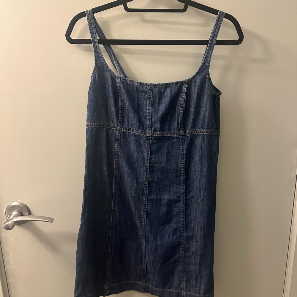 J. Crew Dark Blue Denim Slip Dress